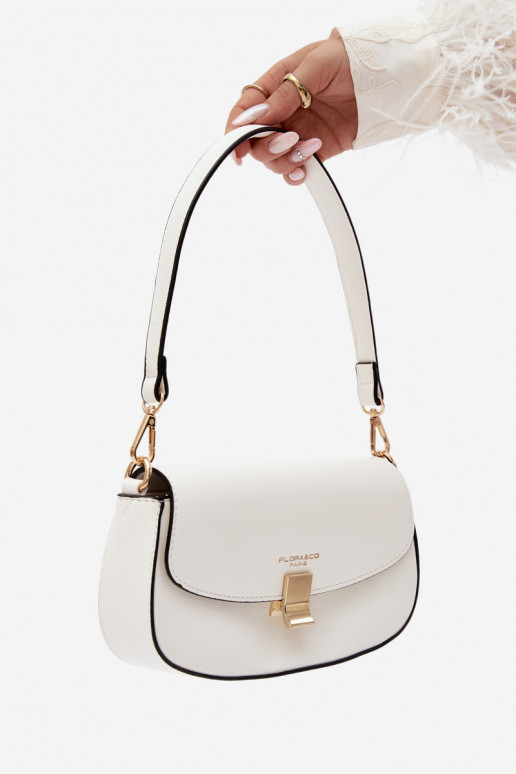 Kleine handtas van faux leather wit Acacia