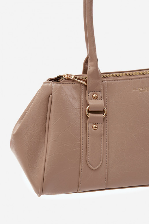 Handtas van faux leather ivoor Muni