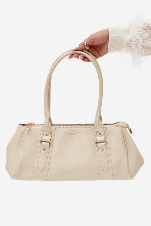 Handtas van faux leather ivoor Muni