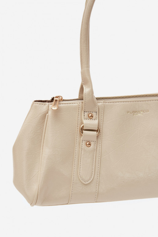 Handtas van faux leather ivoor Muni