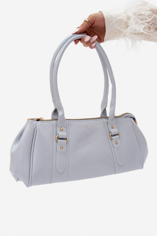 Handtas van faux leather blauw Muni