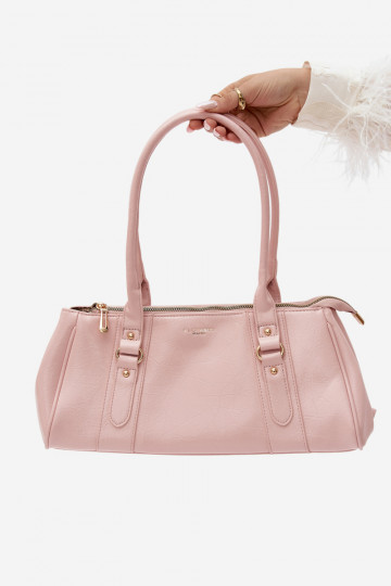 Handtas van faux leather roze Muni
