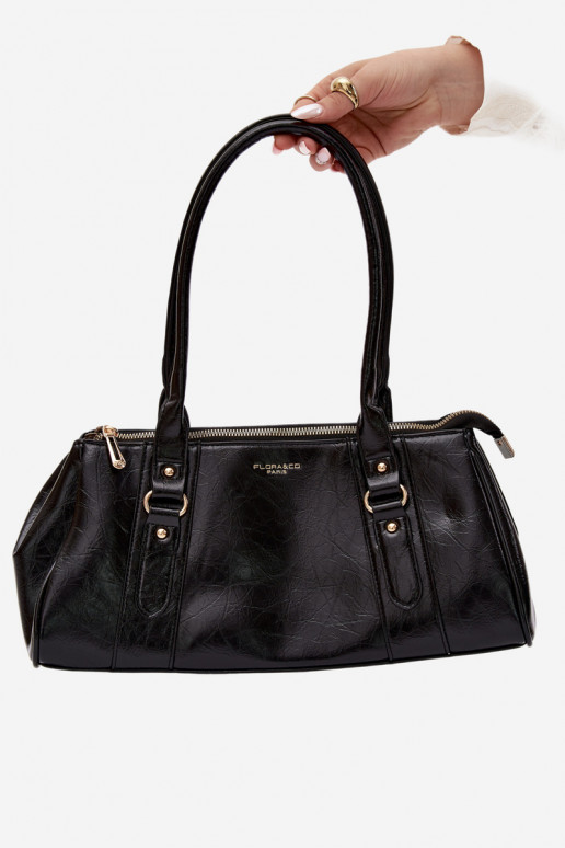 Handtas van faux leather zwart Muni