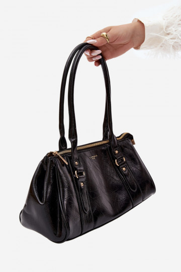 Handtas van faux leather zwart Muni 2