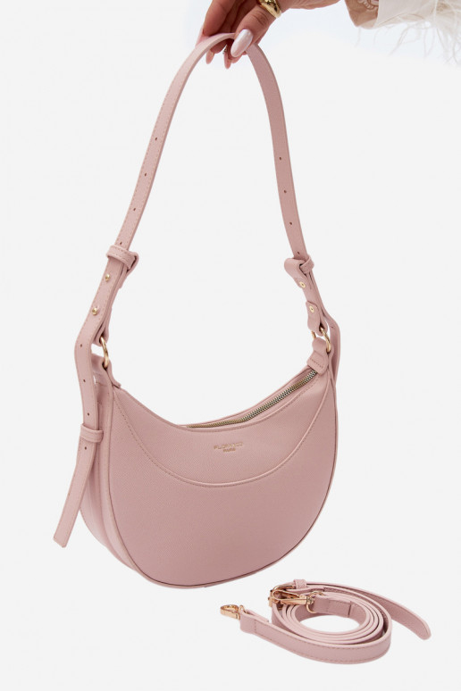Kleine handtas van faux leather roze Miri