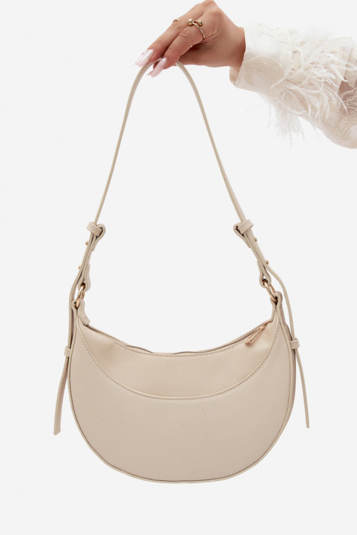Kleine handtas van faux leather licht zand Miri