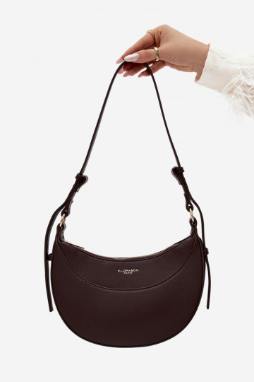 Kleine handtas van faux leather chocolade Miri