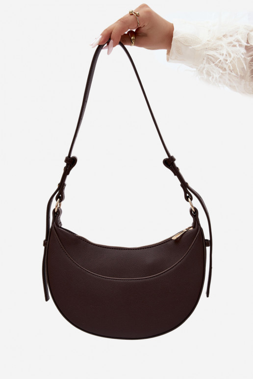 Kleine handtas van faux leather chocolade Miri