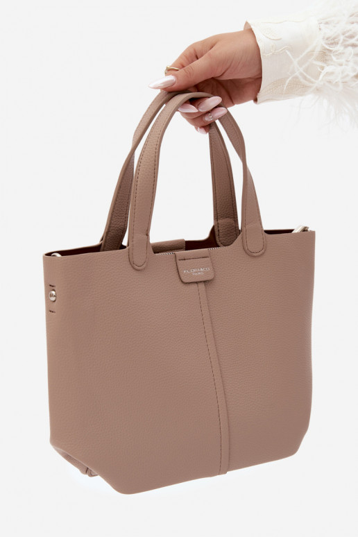 Handtas van faux leather ivoor Blaire