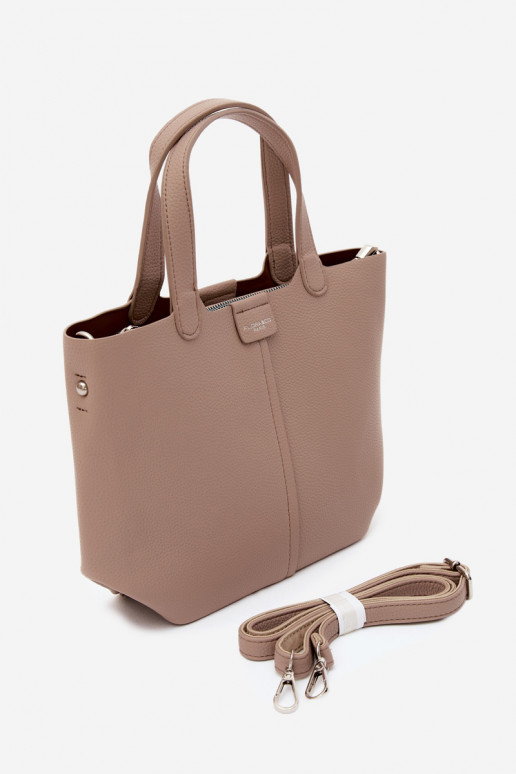 Handtas van faux leather ivoor Blaire