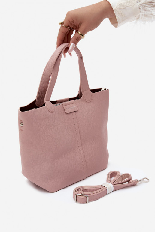 Handtas van faux leather roze Blaire