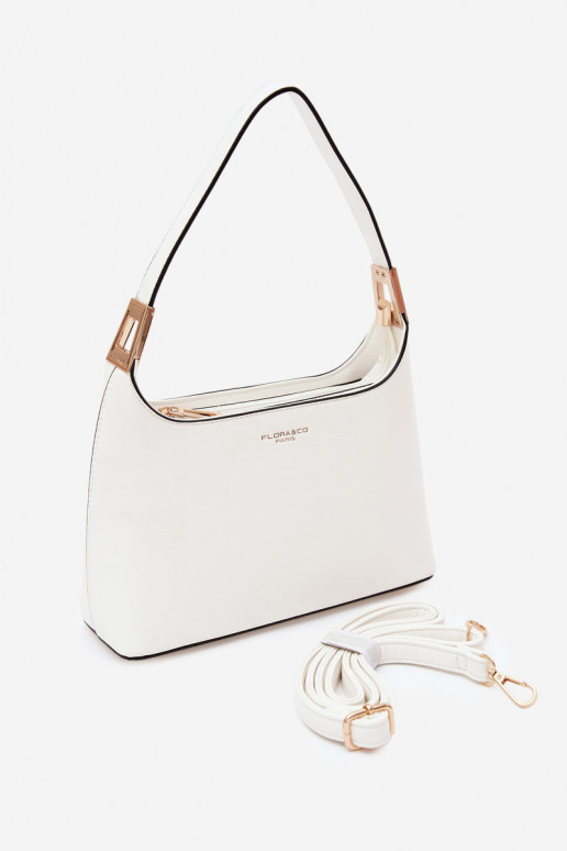 Handtas van faux leather in wit Gretta