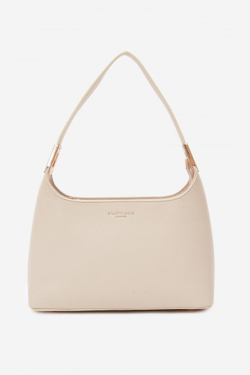 Handtas van faux leather in helder zand Gretta
