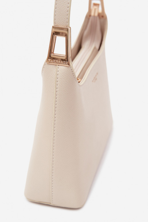 Handtas van faux leather in helder zand Gretta