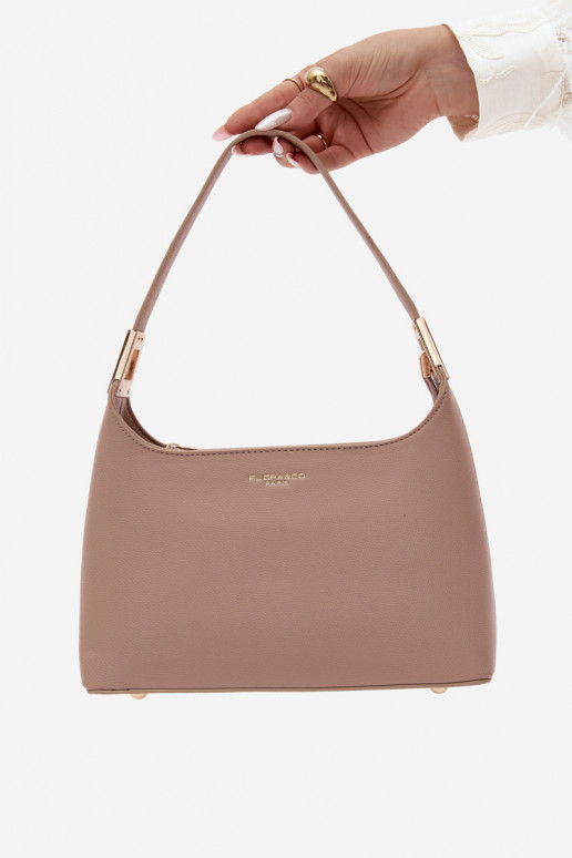 Handtas van faux leather in ivoorkleur Gretta