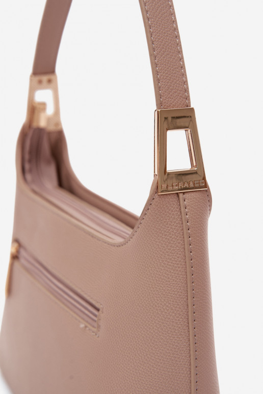 Handtas van faux leather in ivoorkleur Gretta