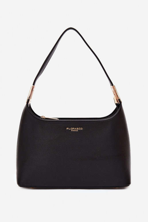 Handtas van faux leather in zwart Gretta