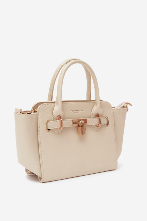 Type tas van faux leather in helder zand Odelia