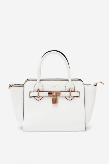 Type tas van faux leather in wit Odelia