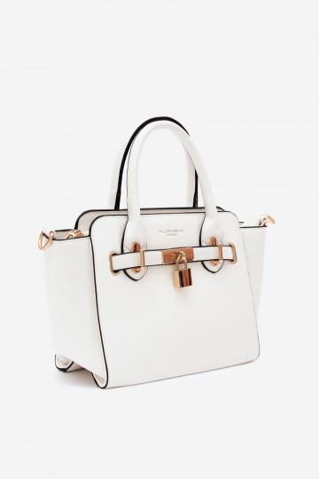 Type tas van faux leather in wit Odelia 2