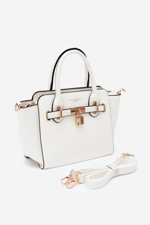 Type tas van faux leather in wit Odelia