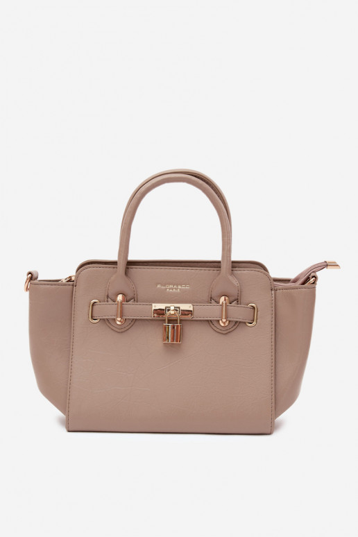 Type tas van faux leather in ivoorkleur Odelia