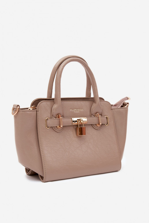 Type tas van faux leather in ivoorkleur Odelia