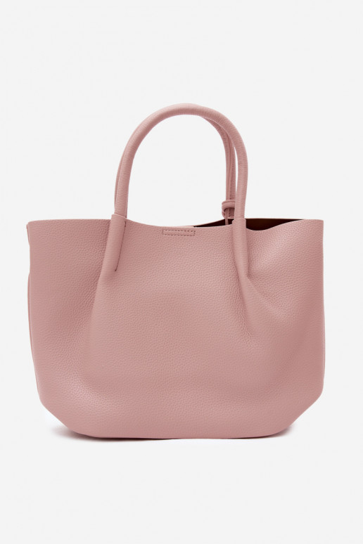 Handtas van faux leather in roze Fleece