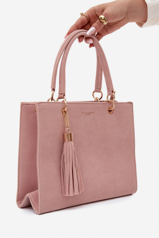 Type tas van faux suede in roze Ottilie
