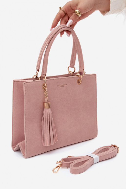 Type tas van faux suede in roze Ottilie