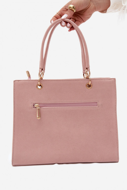 Type tas van faux suede in roze Ottilie