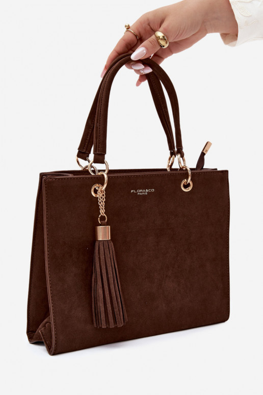 Tas in faux suede bruin Ottilie