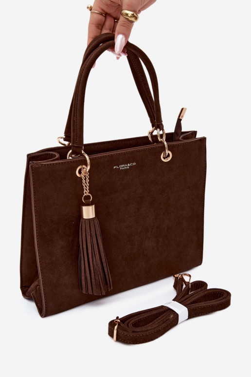 Tas in faux suede bruin Ottilie