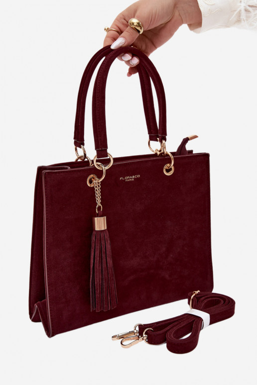 Tas in faux suede bordeaux Ottilie