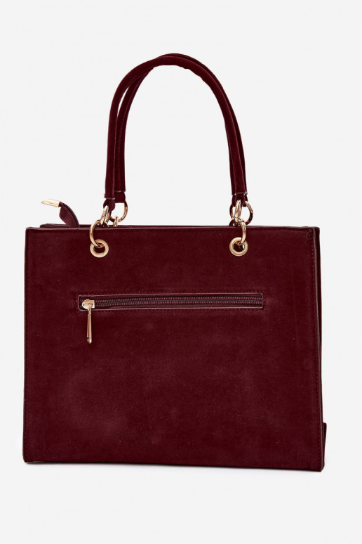 Tas in faux suede bordeaux Ottilie