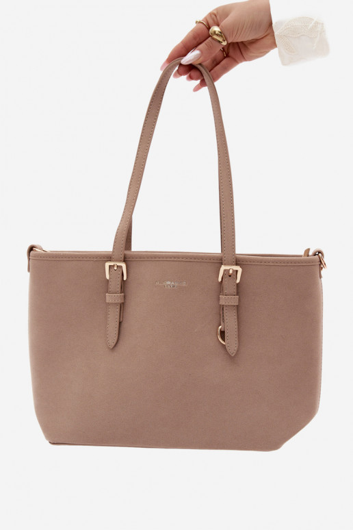 Tas in faux suede ivoor Araminta