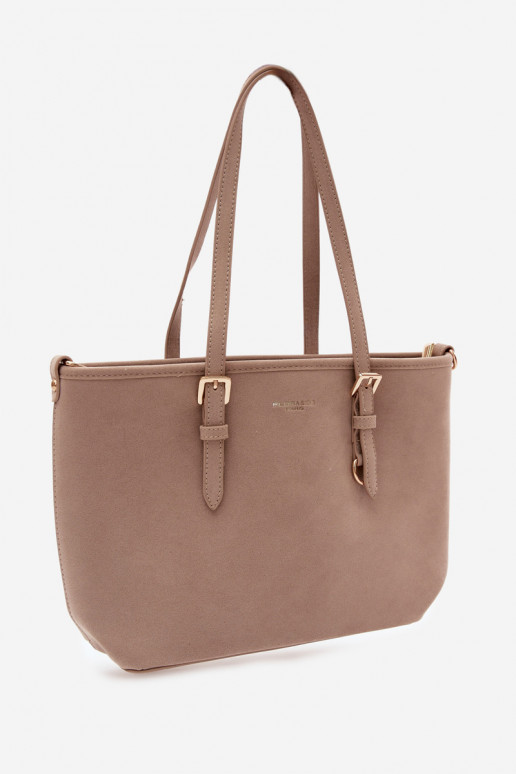 Tas in faux suede ivoor Araminta