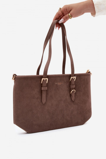 Tas in faux suede klei Araminta 2