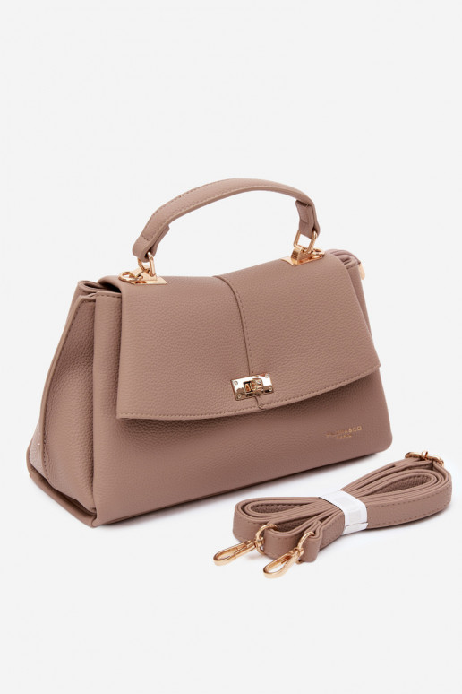 Dames tas in faux leather ivoor Sybella