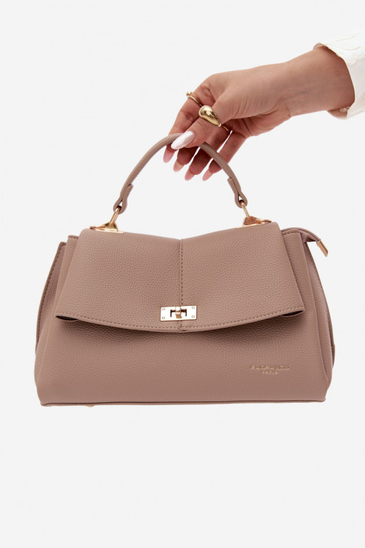 Dames tas in faux leather ivoor Sybella