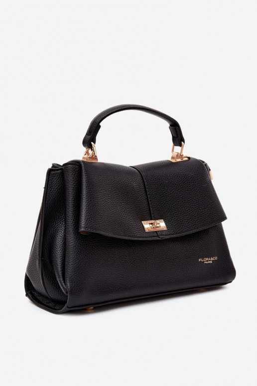 Dames tas in faux leather zwart Sybella