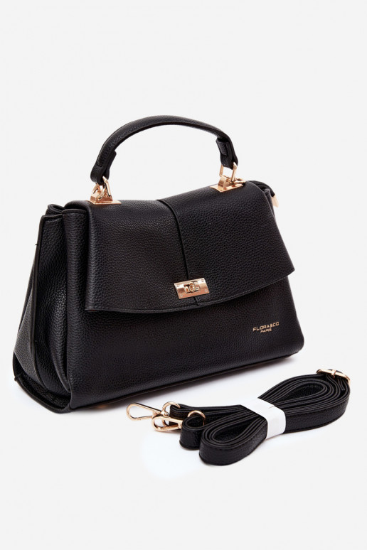 Dames tas in faux leather zwart Sybella