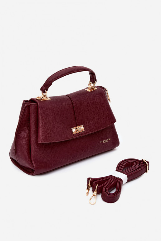 Dames tas in faux leather bordeaux Sybella