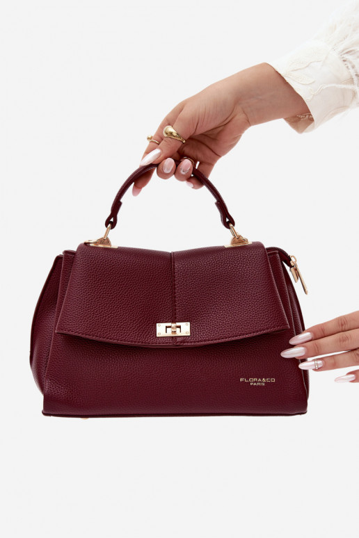 Dames tas in faux leather bordeaux Sybella