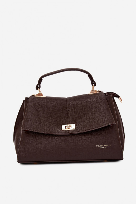 Dames tas in faux leather chocolade Sybella