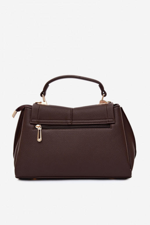 Dames tas in faux leather chocolade Sybella