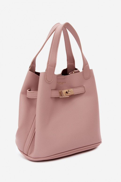 Tas met cosmetica en faux leather roze Crumble