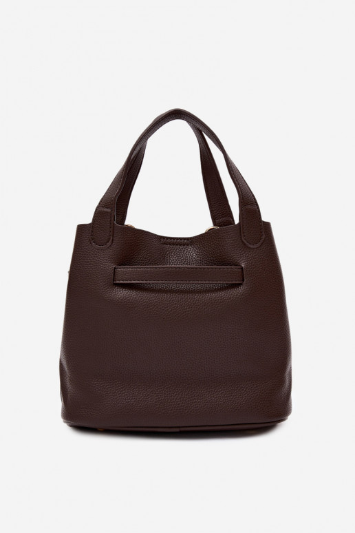 Tas met cosmetica en faux leather chocolade Crumble