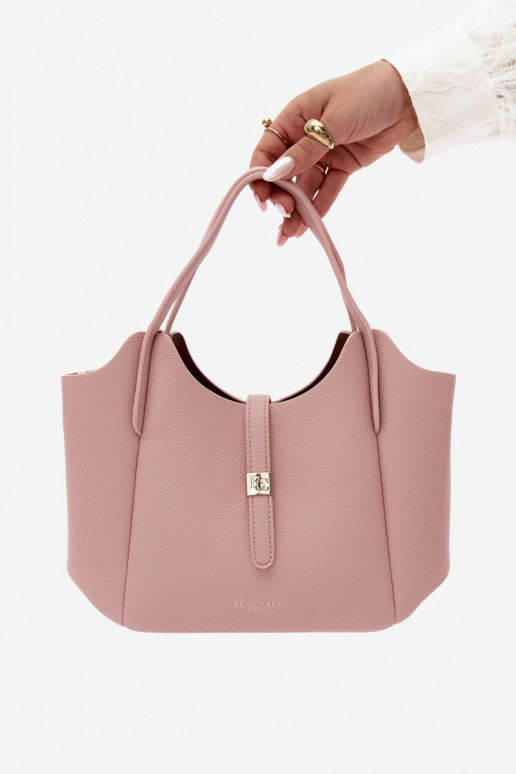 Roze handtas van faux leer Toffee