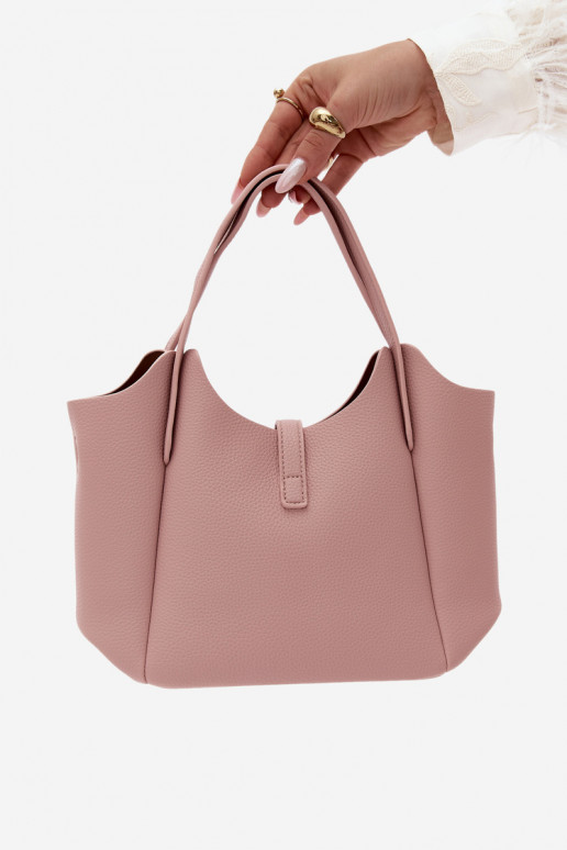 Roze handtas van faux leer Toffee